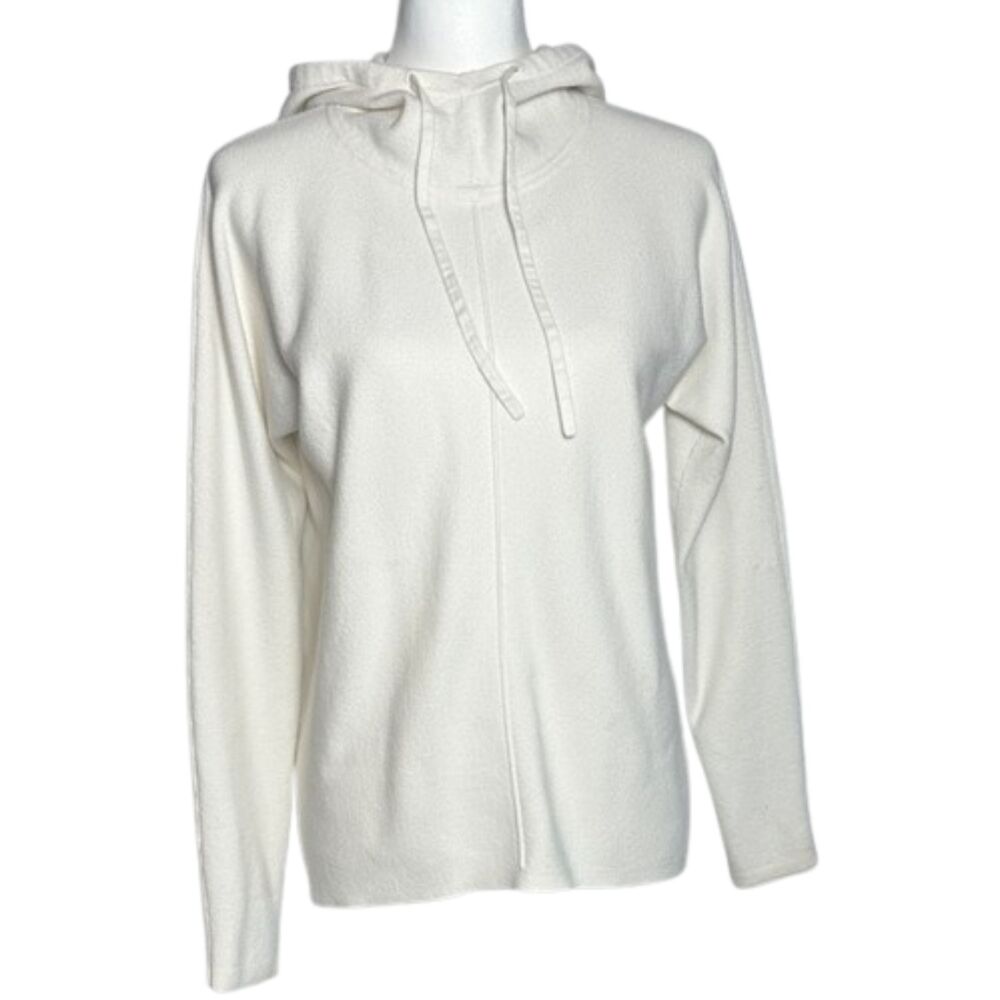 Banana Rebulic Milano Hoodie Snow Day Knit Womens Small Casual Stretch Cream